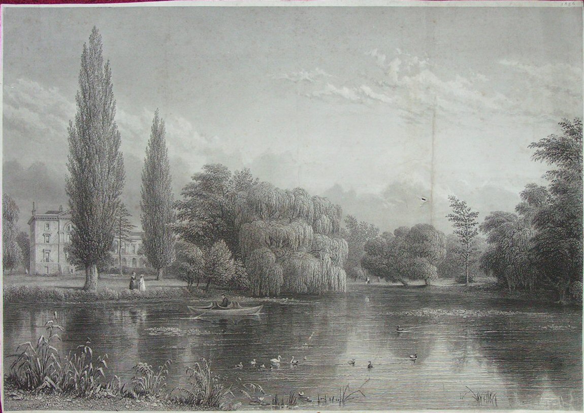 Print - Worcester College from the Provost's Garden - Le